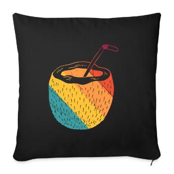 coconut - Sofa pillowcase 17,3'' x 17,3'' (45 x 45 cm) - black - Front