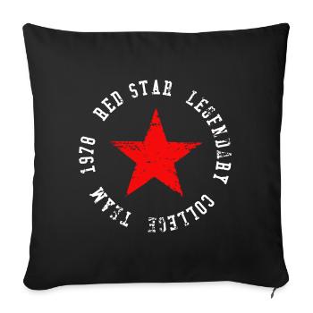Red Star Legendary College Team - Sofa pillowcase 17,3'' x 17,3'' (45 x 45 cm) - black - Front