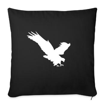 adler - Sofakissenbezug 45 x 45 cm - Schwarz - Vorne