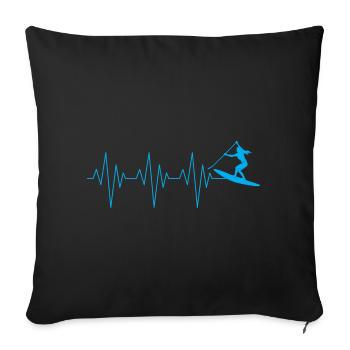 Stand up paddling - Sofa pillowcase 17,3'' x 17,3'' (45 x 45 cm) - black - Front