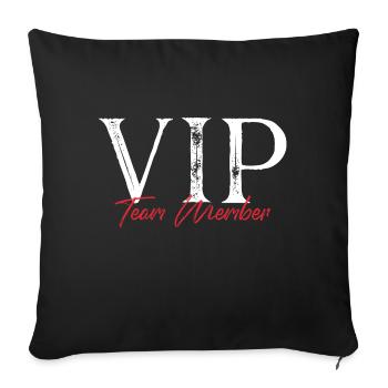 membre VIP - Housse de coussin décorative 45 x 45 cm - noir - Devant