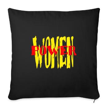 WOMENPOWER WELTFRAUENTAG Frauentag - Sofakissenbezug 45 x 45 cm - Schwarz - Vorne