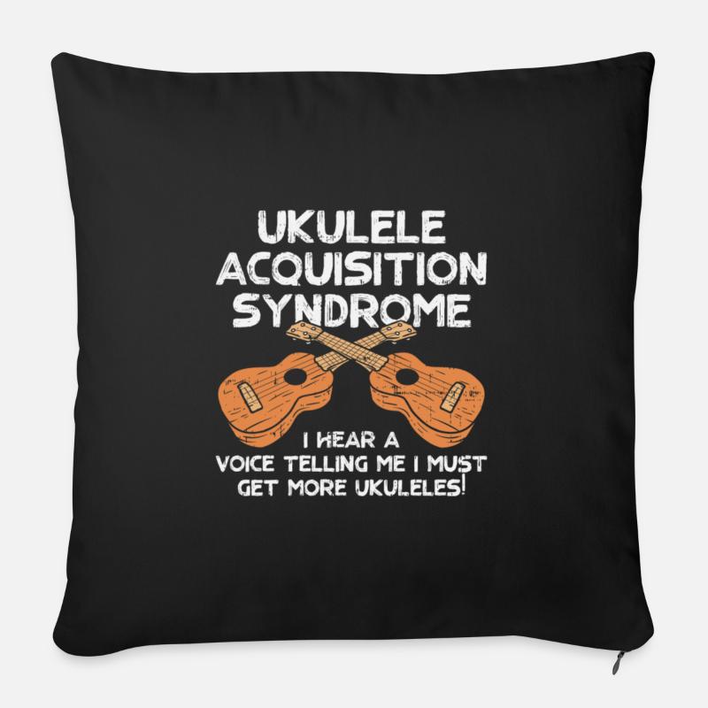 Ukulelen-Akquisitionssyndrom - Sofakissenbezug 45 x 45 cm - Schwarz