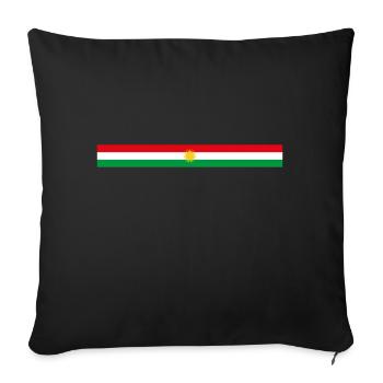 Kurdistan flag - Sofa pillowcase 17,3'' x 17,3'' (45 x 45 cm) - black - Front