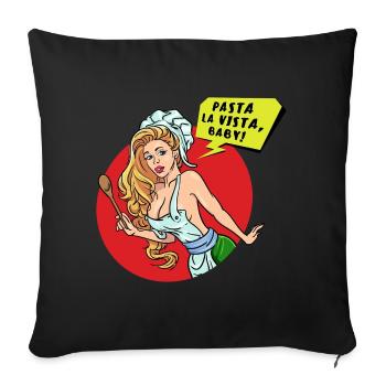 Spaghetti Sexy Woman Pasta Asciutta Italy - Sofa pillowcase 17,3'' x 17,3'' (45 x 45 cm) - black - Front