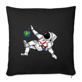 Bicycle Kick Astronaut - Sofakissenbezug 45 x 45 cm - Schwarz - Vorne