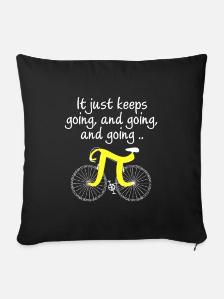 Pi. Just keeps on going. - Sofakissenbezug 45 x 45 cm - Schwarz