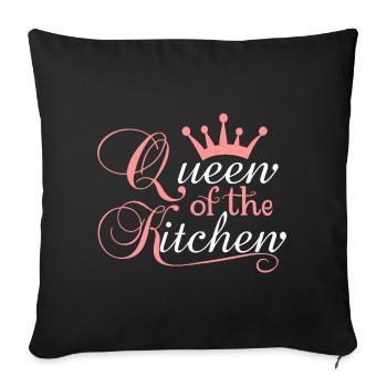Queen of the Kitchen - Sofa pillowcase 17,3'' x 17,3'' (45 x 45 cm) - black - Front