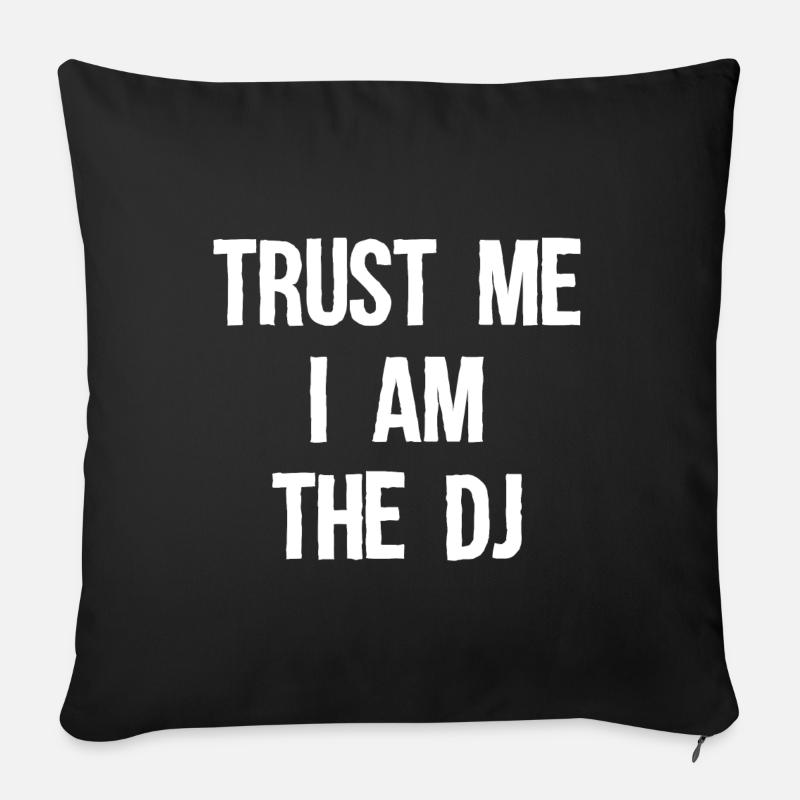 DJ - Housse de coussin décorative 45 x 45 cm - noir