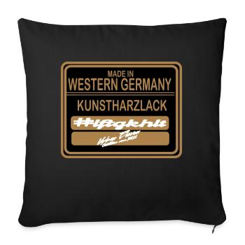 Made In Western Germany - Sofakissenbezug 45 x 45 cm - Schwarz - Vorne
