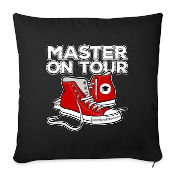 Master university degree graduation diploma funny - Sofa pillowcase 17,3'' x 17,3'' (45 x 45 cm) - black - Front