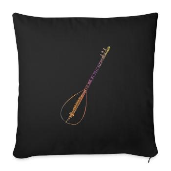 Turkish music - Sofa pillowcase 17,3'' x 17,3'' (45 x 45 cm) - black - Front