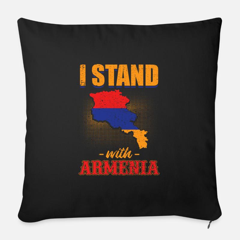 Armenien - Sofakissenbezug 45 x 45 cm - Schwarz