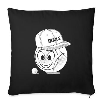 Boule Ball Cap Pétanque Pig Boules Boules Balls - Housse de coussin décorative 45 x 45 cm - noir - Devant