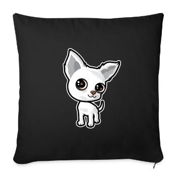 Puppy - Sofa pillowcase 17,3'' x 17,3'' (45 x 45 cm) - black - Front