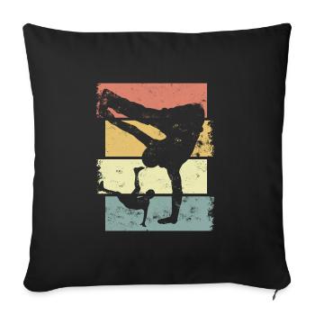 Breakdance - Housse de coussin décorative 45 x 45 cm - noir - Devant