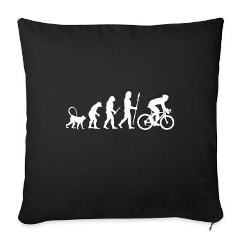 Evolution Radfahrer - Sofakissenbezug 45 x 45 cm - Schwarz - Vorne