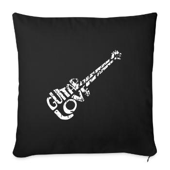 Guitariste - Housse de coussin décorative 45 x 45 cm - noir - Devant