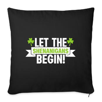 Irish Shenanigans - Sofakissenbezug 45 x 45 cm - Schwarz - Vorne