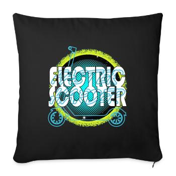 Electricscooter Faster Harder Escooter - Sofa pillowcase 17,3'' x 17,3'' (45 x 45 cm) - black - Front