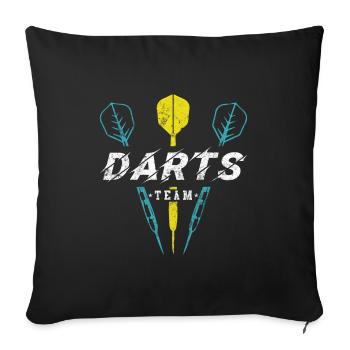 Darts team darts - Sofa pillowcase 17,3'' x 17,3'' (45 x 45 cm) - black - Front