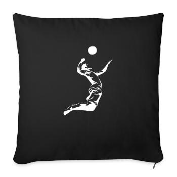 Ballon de beach-volley - Housse de coussin décorative 45 x 45 cm - noir - Devant