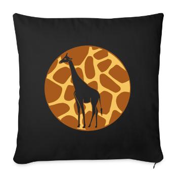 Girafe - Housse de coussin décorative 45 x 45 cm - noir - Devant