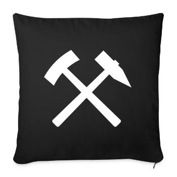 Mallets and irons - Ruhrpott gift - Sofa pillowcase 17,3'' x 17,3'' (45 x 45 cm) - black - Front