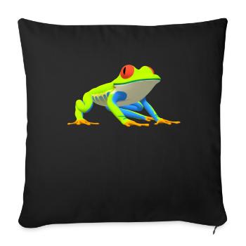 grenouille - Housse de coussin décorative 45 x 45 cm - noir - Devant