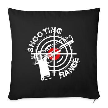 Club de tir - Housse de coussin décorative 45 x 45 cm - noir - Devant