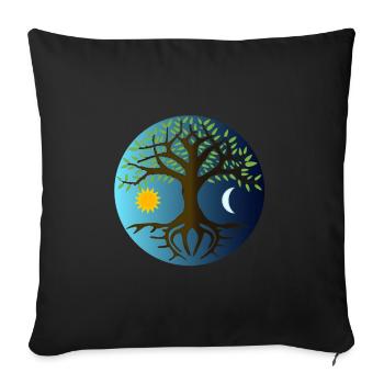 Yggdrasyl World Tree World Ash Mimameid Lärad - Housse de coussin décorative 45 x 45 cm - noir - Devant
