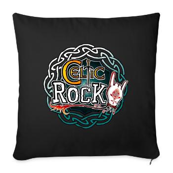 Celtic rock - Housse de coussin décorative 45 x 45 cm - noir - Devant