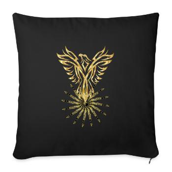 Phoenix clarinet - Sofa pillowcase 17,3'' x 17,3'' (45 x 45 cm) - black - Front