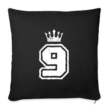 9 krone nummer - Sofakissenbezug 45 x 45 cm - Schwarz - Vorne
