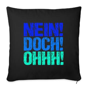 Non, ohhh - Housse de coussin décorative 45 x 45 cm - noir - Devant