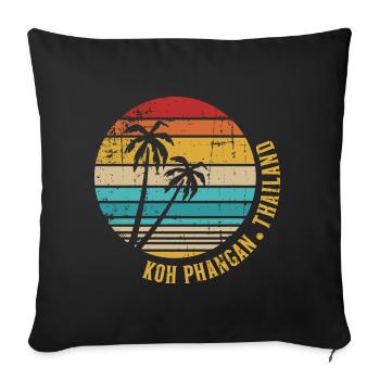 Koh Phangan - Housse de coussin décorative 45 x 45 cm - noir - Devant