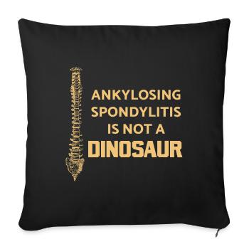 Ankylosing spondylitis disease spine AS - Sofa pillowcase 17,3'' x 17,3'' (45 x 45 cm) - black - Front