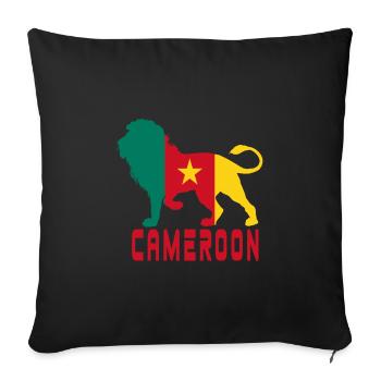 Cameroon lion - Sofa pillowcase 17,3'' x 17,3'' (45 x 45 cm) - black - Front