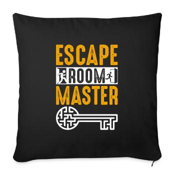 Escape Room Master - Sofa pillowcase 17,3'' x 17,3'' (45 x 45 cm) - black - Front
