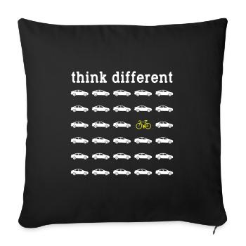Think Different Bike Riding Cyclist Gift - Sofa pillowcase 17,3'' x 17,3'' (45 x 45 cm) - black - Front