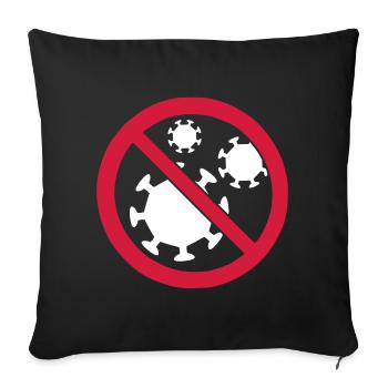 virus - Sofa pillowcase 17,3'' x 17,3'' (45 x 45 cm) - black - Front
