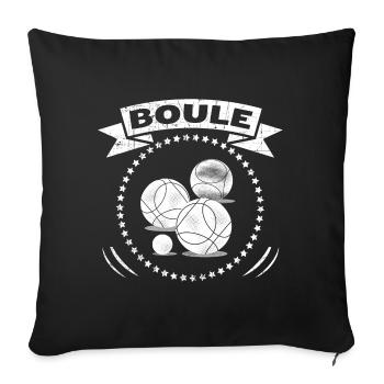 Boule Petanque Boule balls for boules players Bouler - Sofa pillowcase 17,3'' x 17,3'' (45 x 45 cm) - black - Front