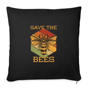 Save The Bees - Sofakissenbezug 45 x 45 cm - Schwarz - Vorne