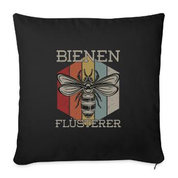 Bienenflüsterer - Sofakissenbezug 45 x 45 cm - Schwarz - Vorne