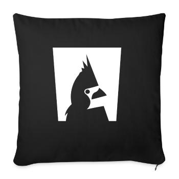 BIRD PARROT - Housse de coussin décorative 45 x 45 cm - noir - Devant