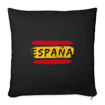 Spanien - Sofakissenbezug 45 x 45 cm - Schwarz - Vorne