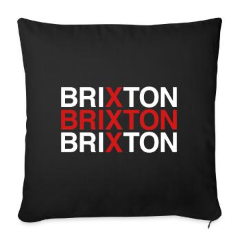 BRIXTON Union Jack Flag - England - Sofa pillowcase 17,3'' x 17,3'' (45 x 45 cm) - black - Front