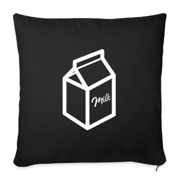 LAIT - Housse de coussin décorative 45 x 45 cm - noir - Devant