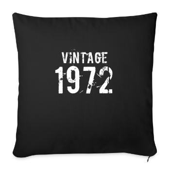 Millésime 1972 - Housse de coussin décorative 45 x 45 cm - noir - Devant