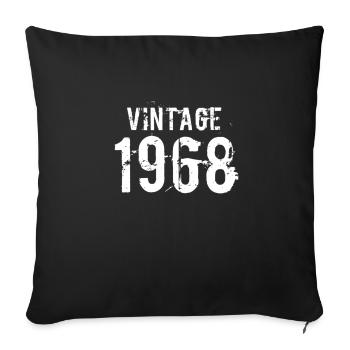 1968 - Housse de coussin décorative 45 x 45 cm - noir - Devant